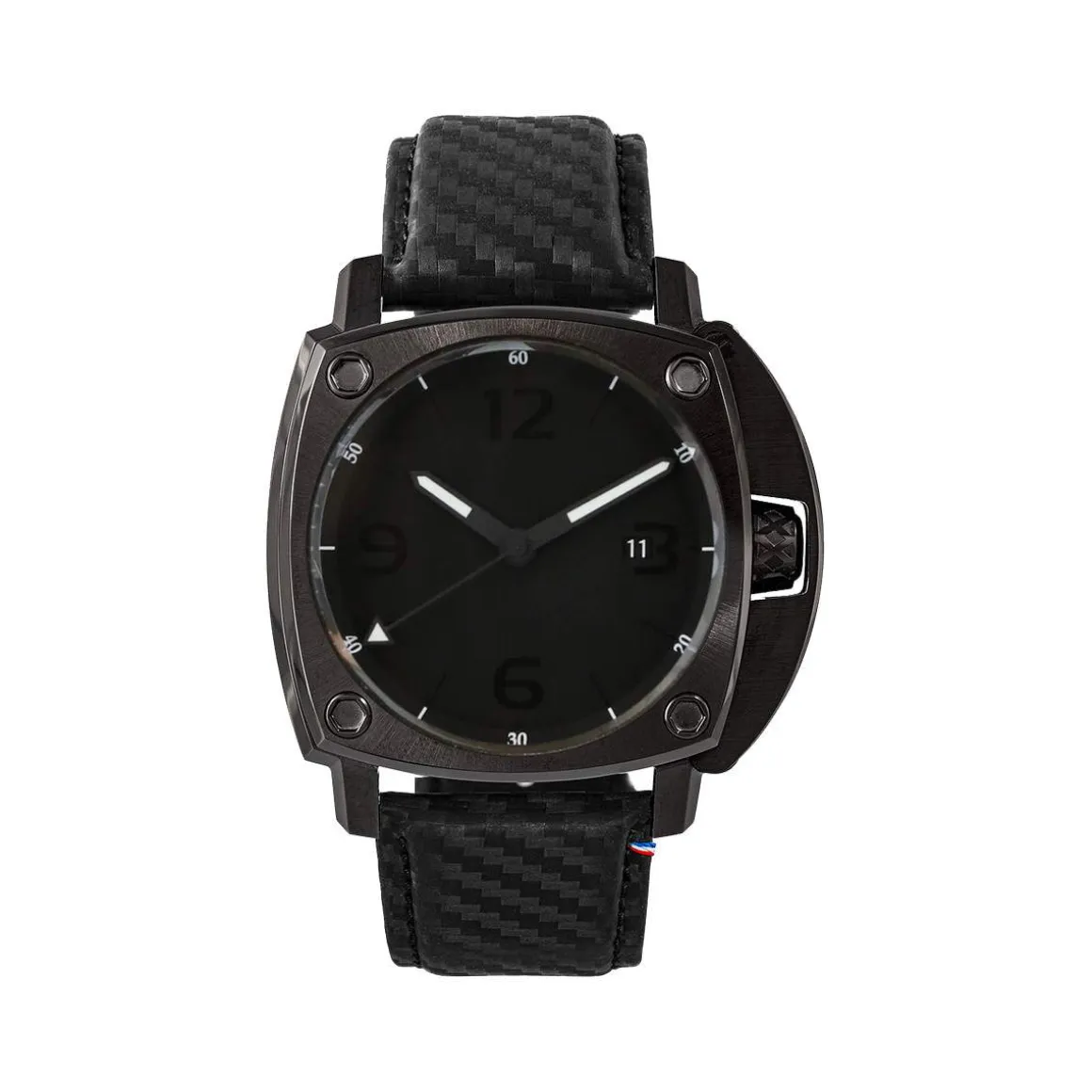 Montre HUMBERT-DROZ hd11 homme automatique, bracelet cuir noir