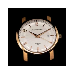 Montre HUMBERT-DROZ hd8 homme automatique, bracelet cuir marron clair