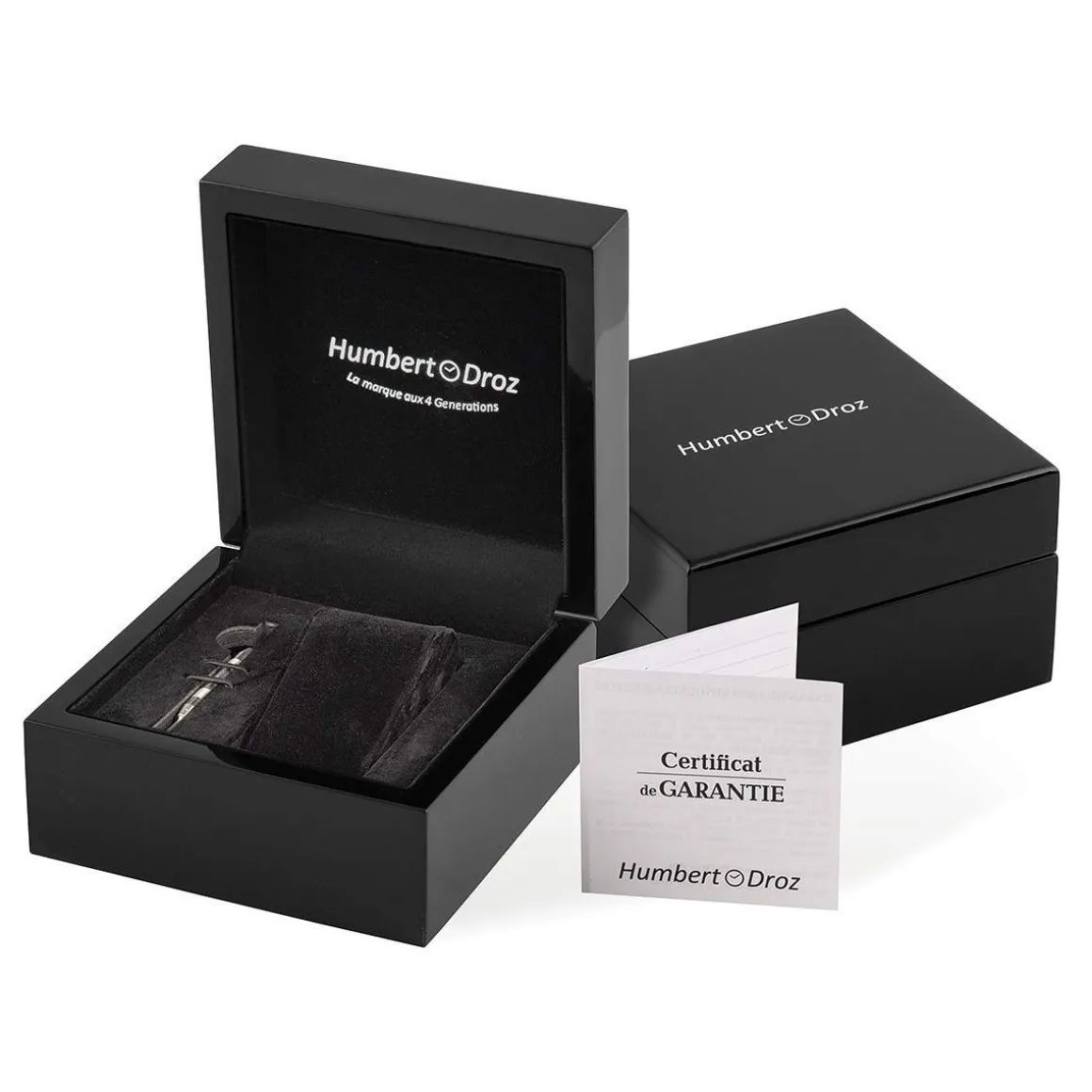 Montre HUMBERT-DROZ hd7 homme chronographe, bracelet cuir noir