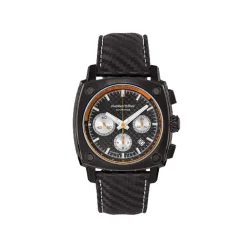 Montre HUMBERT-DROZ hd7 homme chronographe, bracelet cuir noir
