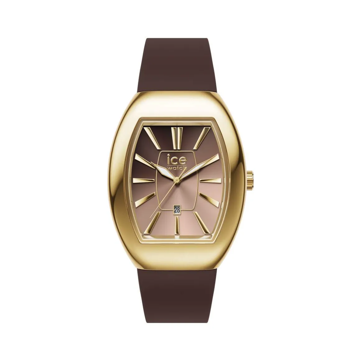 Montre ICE WATCH boliday femme bracelet silicone marron chocolat