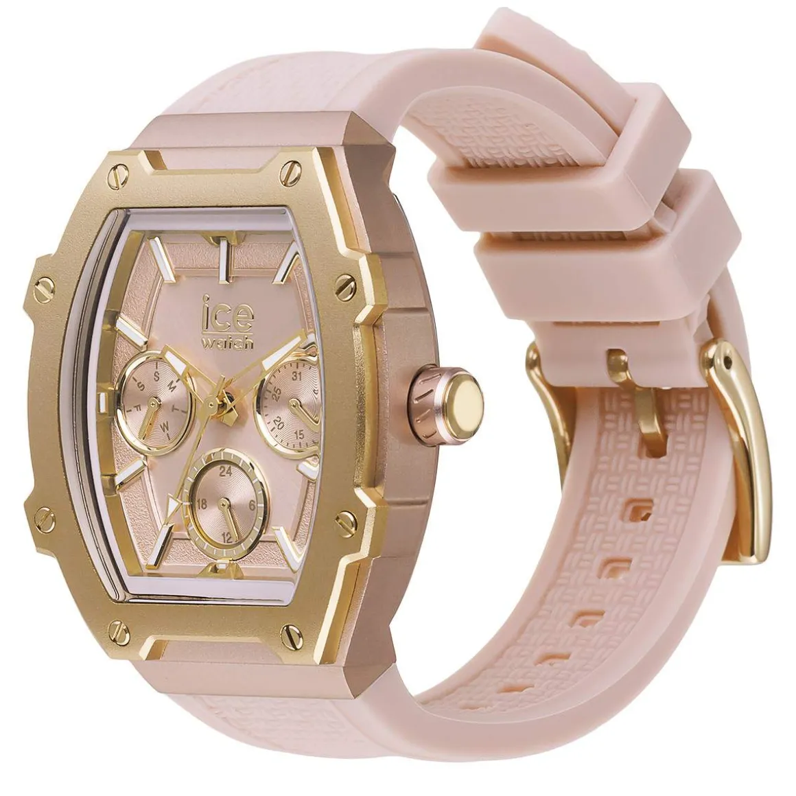 Montre ICE WATCH Ice boliday femme bracelet silicone beige