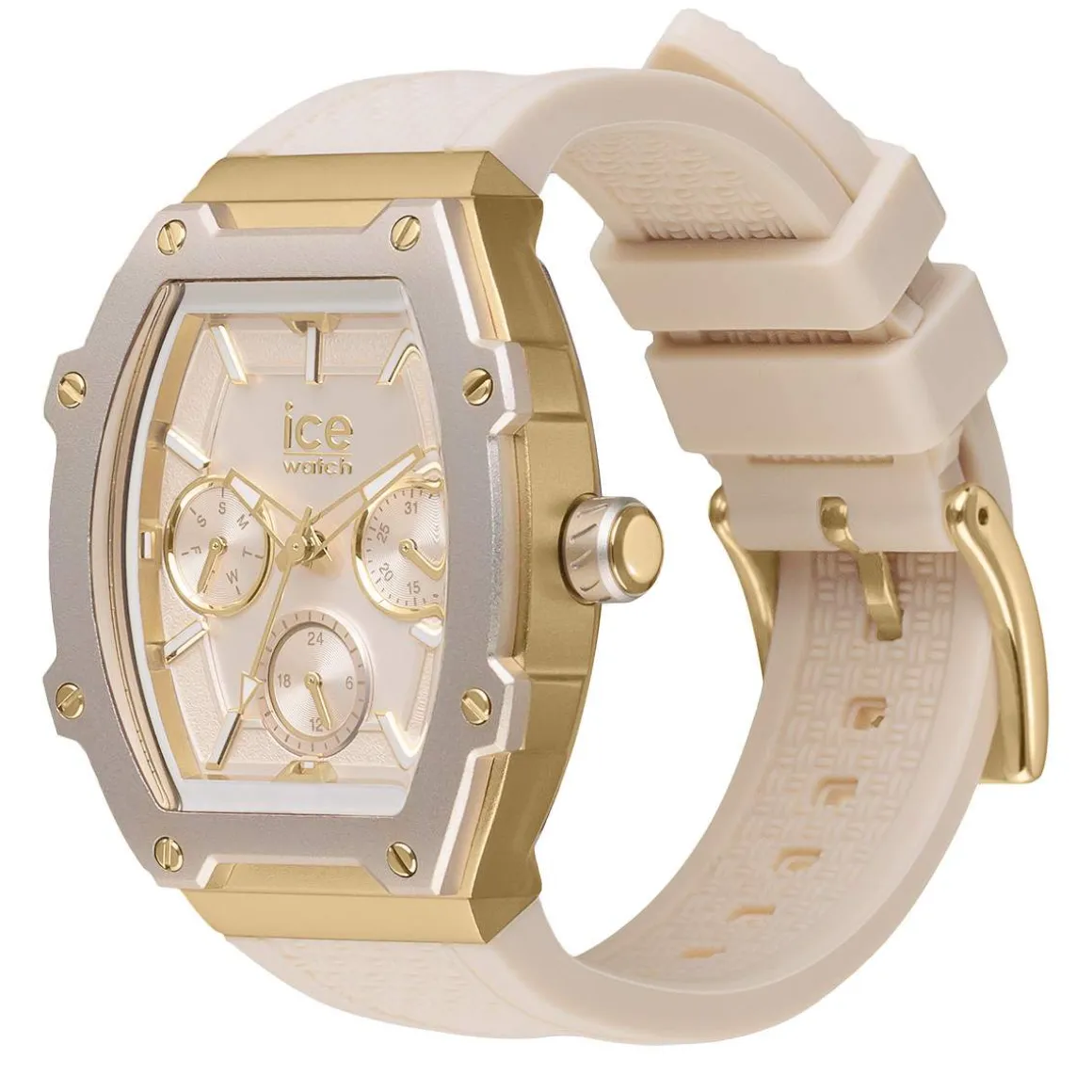 Montre ICE WATCH Ice boliday femme bracelet silicone beige