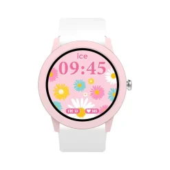Montre ICE WATCH ICE SMART 3.0 Enfant connecté, cadran rose bracelet silicone blanc