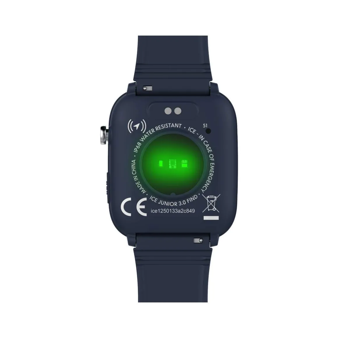 Montre ICE WATCH ice smart junior 3.0 fm enfant connecté, boîtier plastique bleu, bracelet silicone bleu