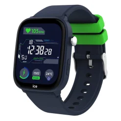 Montre ICE WATCH ice smart junior 3.0 fm enfant connecté, boîtier plastique bleu, bracelet silicone bleu