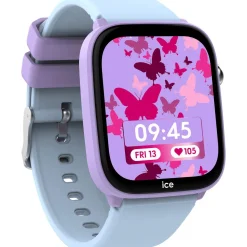 Montre ICE WATCH ice smart junior 3.0 fm enfant connecté, boîtier plastique violet, bracelet silicone bleu
