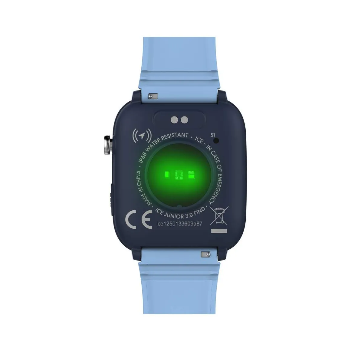 Montre ICE WATCH ice smart junior 3.0 fm enfant connecté, boîtier plastique bleu, bracelet silicone bleu