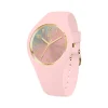 Montre ICE WATCH ice sunset femme analogique, boîtier silicone rose, bracelet silicone rose