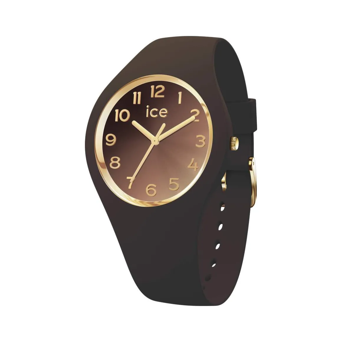 Montre ICE WATCH ice sunset femme analogique, boîtier silicone marron, bracelet silicone marron