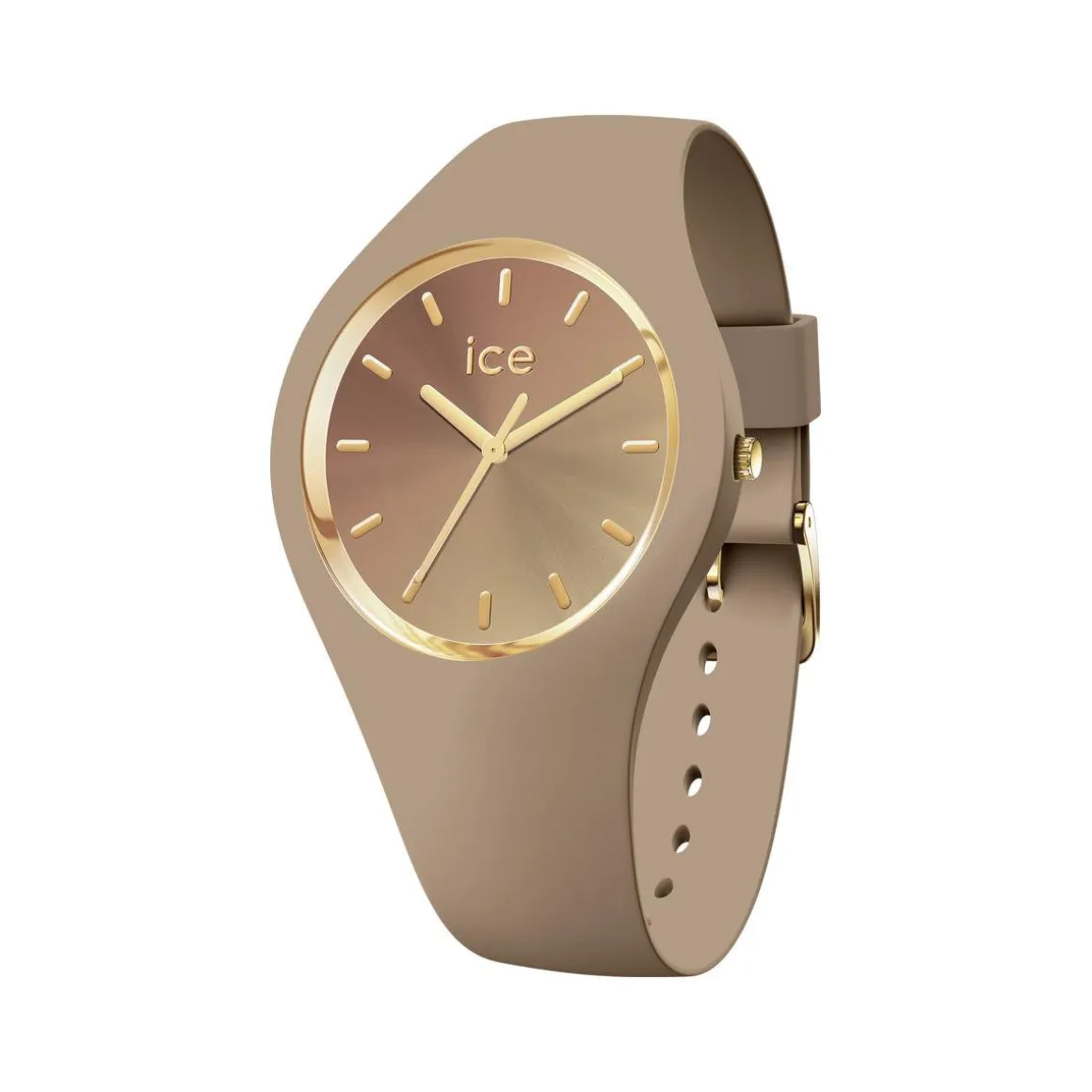 Montre ICE WATCH ice sunset femme analogique, boîtier silicone marron, bracelet silicone marron