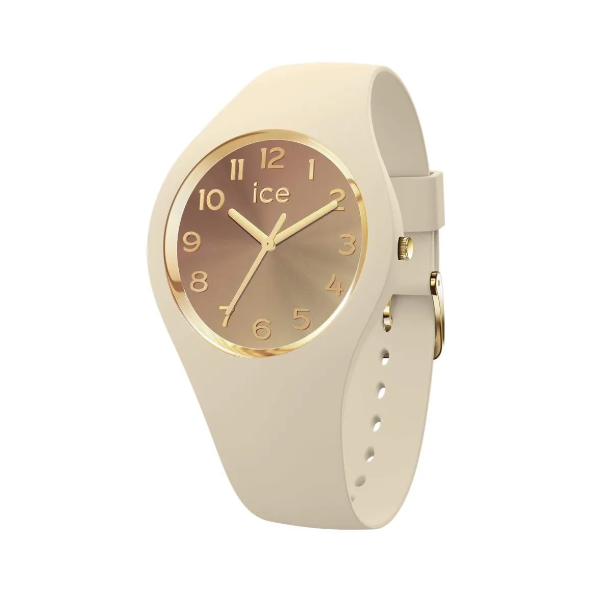 Montre ICE WATCH ice sunset femme analogique, boîtier silicone beige, bracelet silicone beige