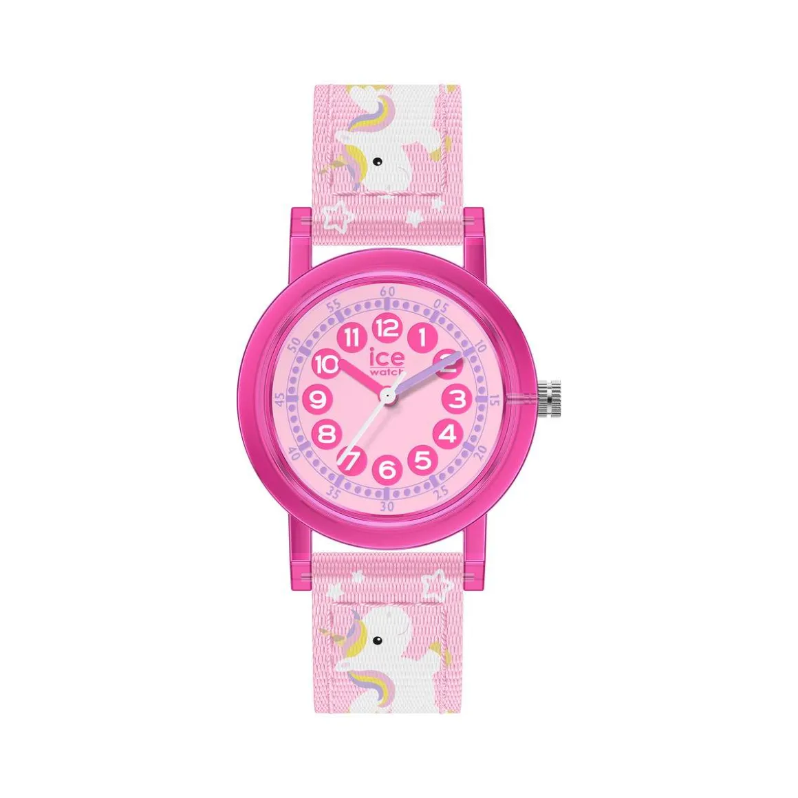 Montre ICE WATCH learning enfant analogique, bracelet nylon rose