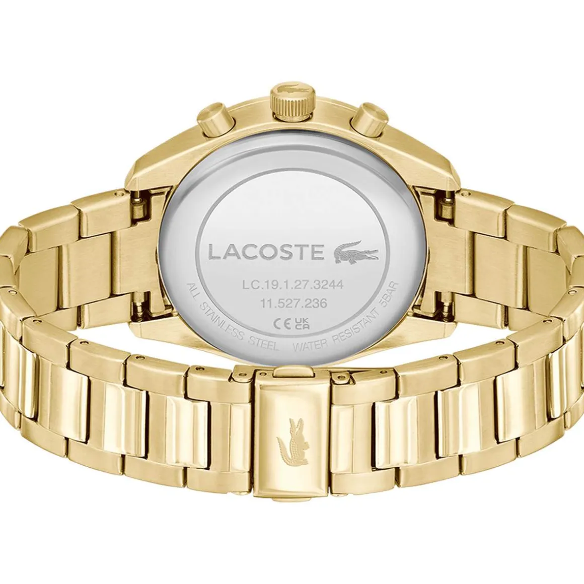 Montre LACOSTE boston homme bracelet acier doré