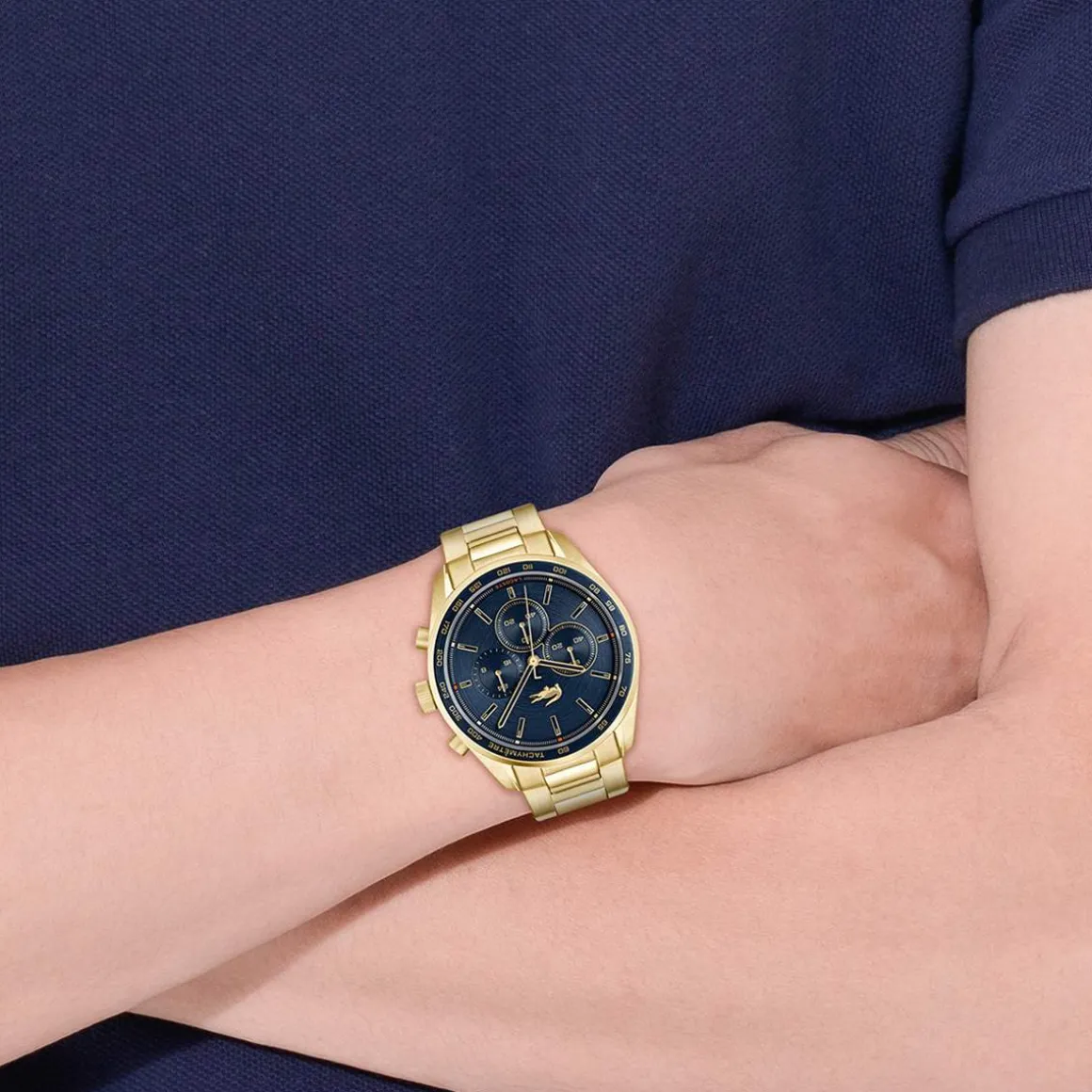 Montre LACOSTE boston homme bracelet acier doré