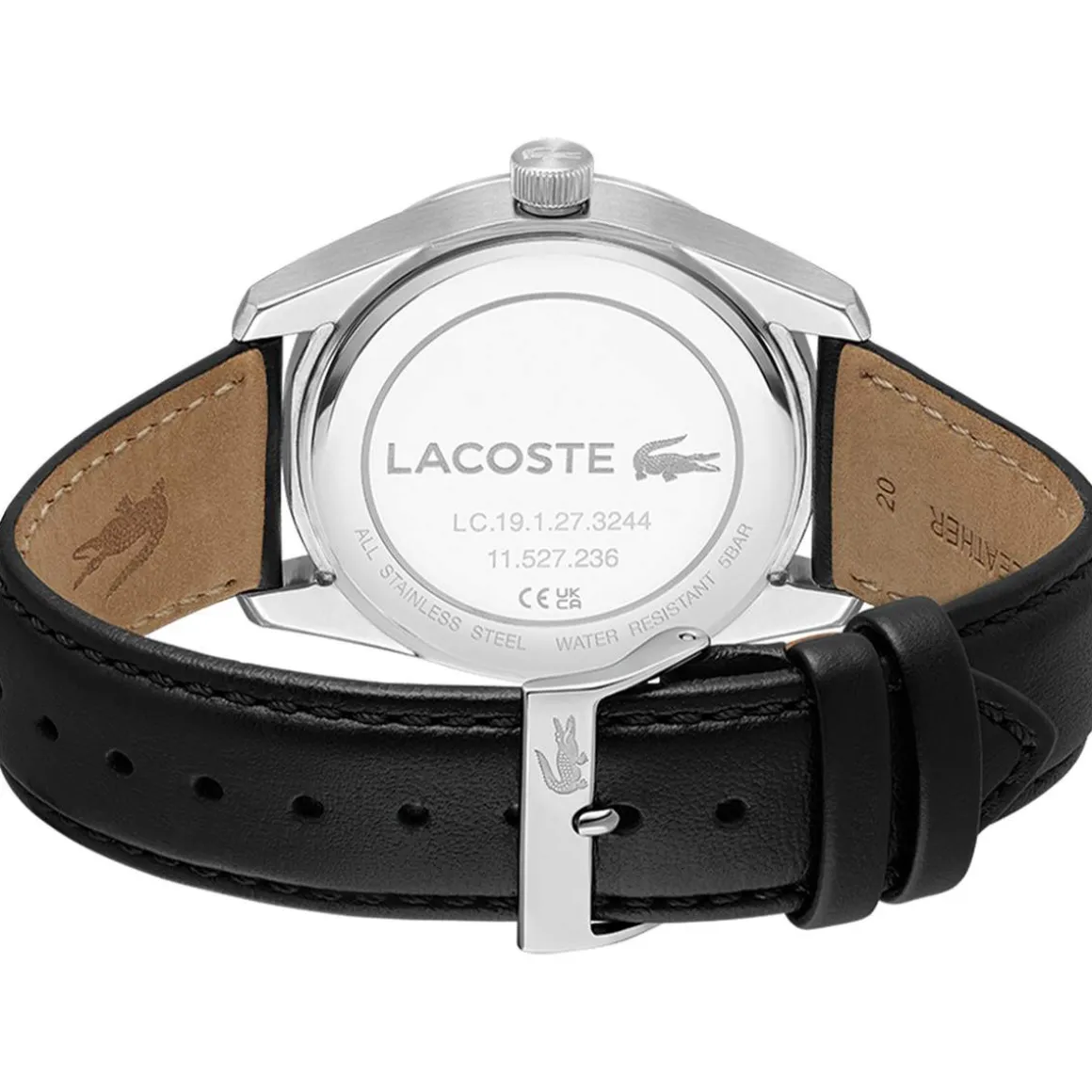 Montre LACOSTE boston homme bracelet cuir noir