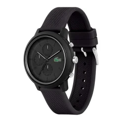 Montre LACOSTE.12.12 chrono homme TR90 noir bracelet silicone noir