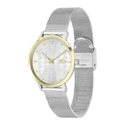 Montre LACOSTE crocorigin femme bracelet acier gris