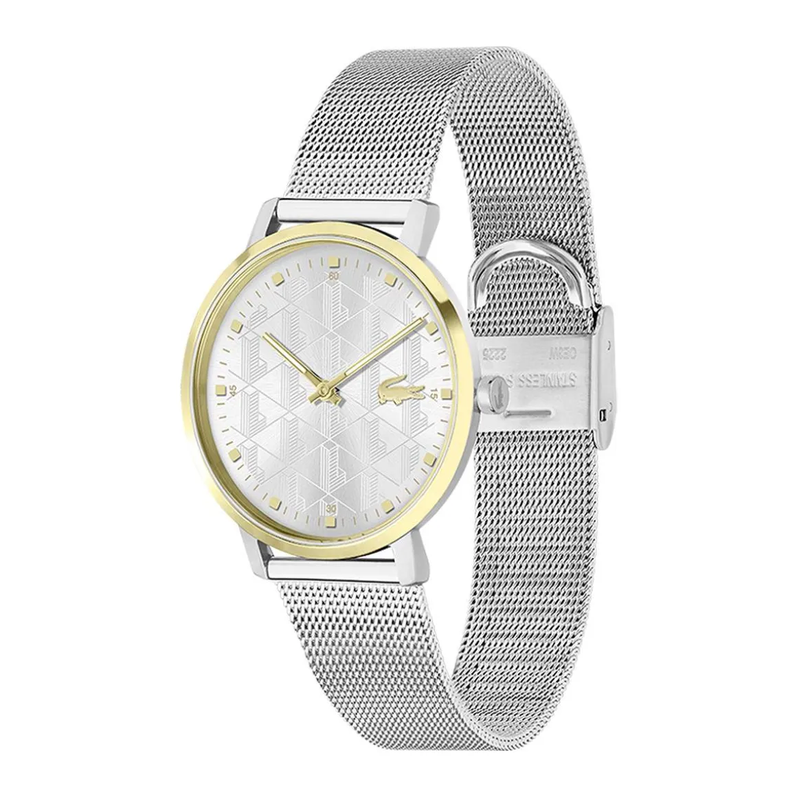 Montre LACOSTE crocorigin femme bracelet acier gris