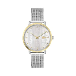 Montre LACOSTE crocorigin femme bracelet acier gris