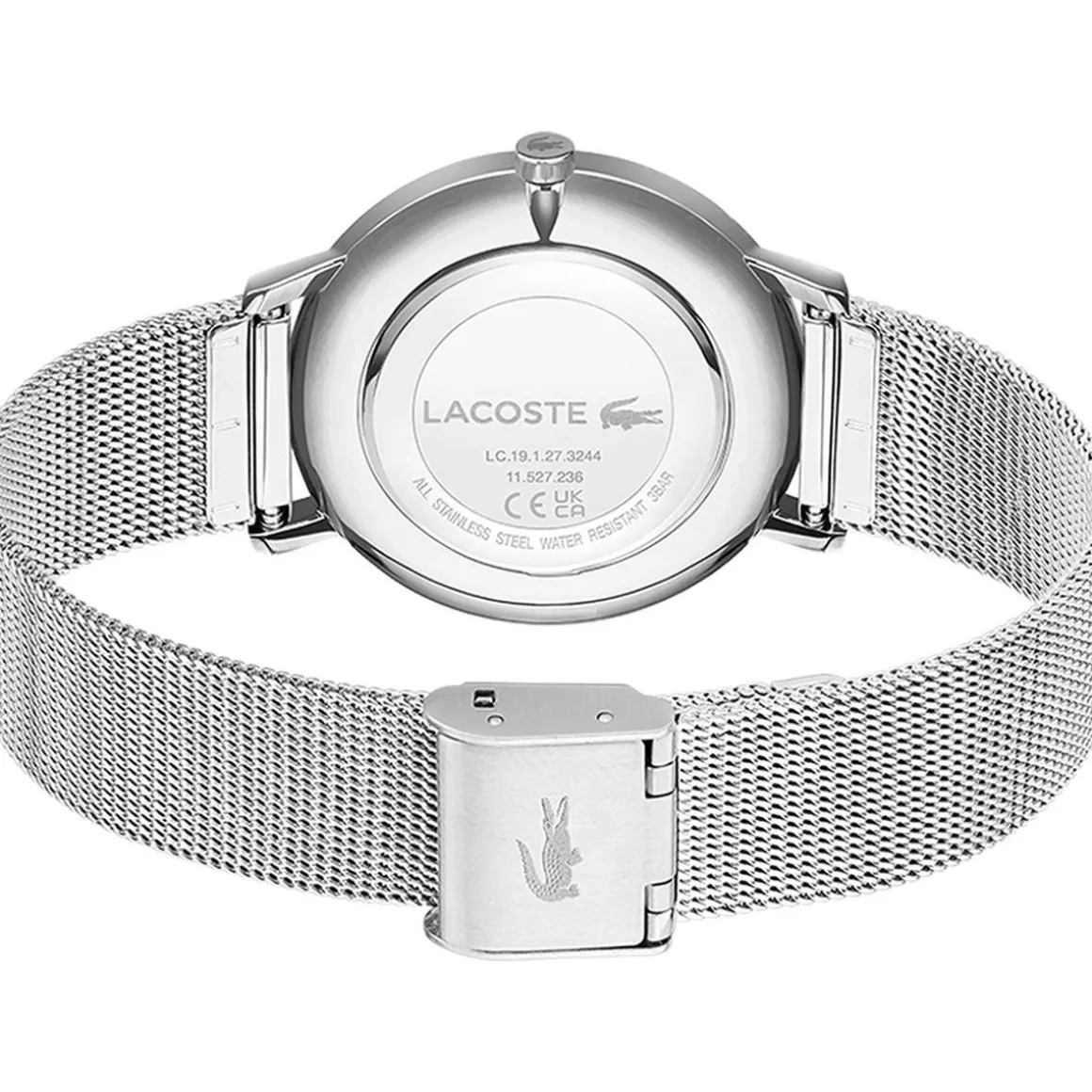 Montre LACOSTE crocorigin femme bracelet acier gris