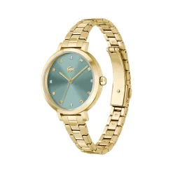 Montre LACOSTE femme bracelet acier inoxydable doré jaune