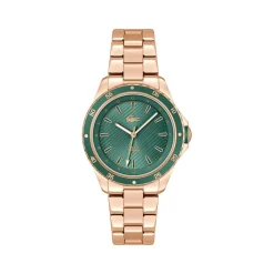 Montre LACOSTE femme bracelet acier inoxydable doré rose