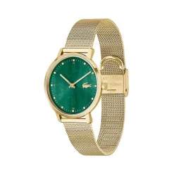 Montre LACOSTE femme bracelet silicone doré jaune