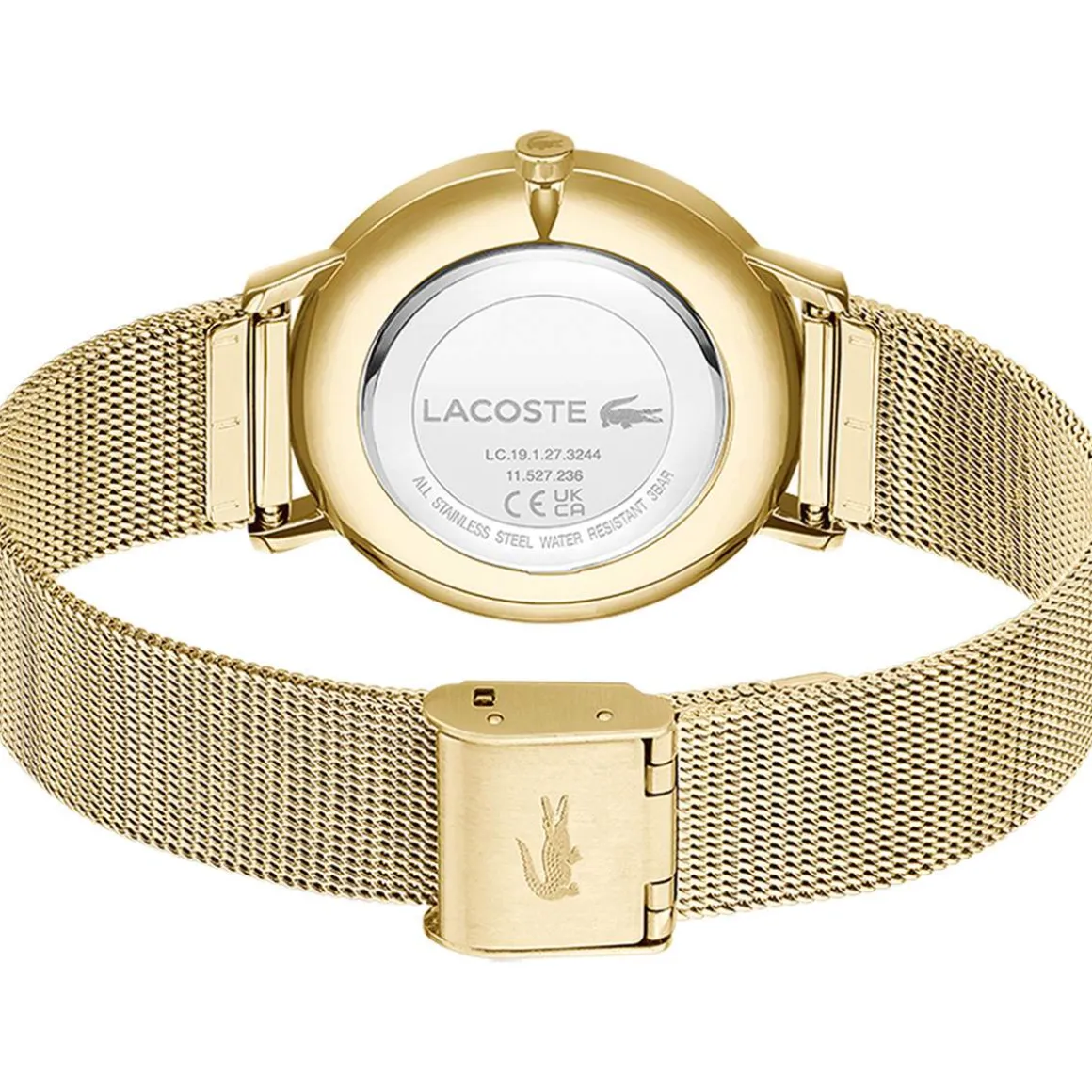 Montre LACOSTE femme bracelet silicone doré jaune
