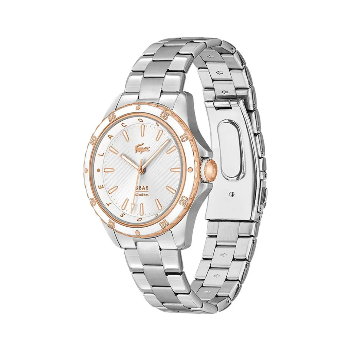 Montre LACOSTE femme bracelet acier inoxydable argent