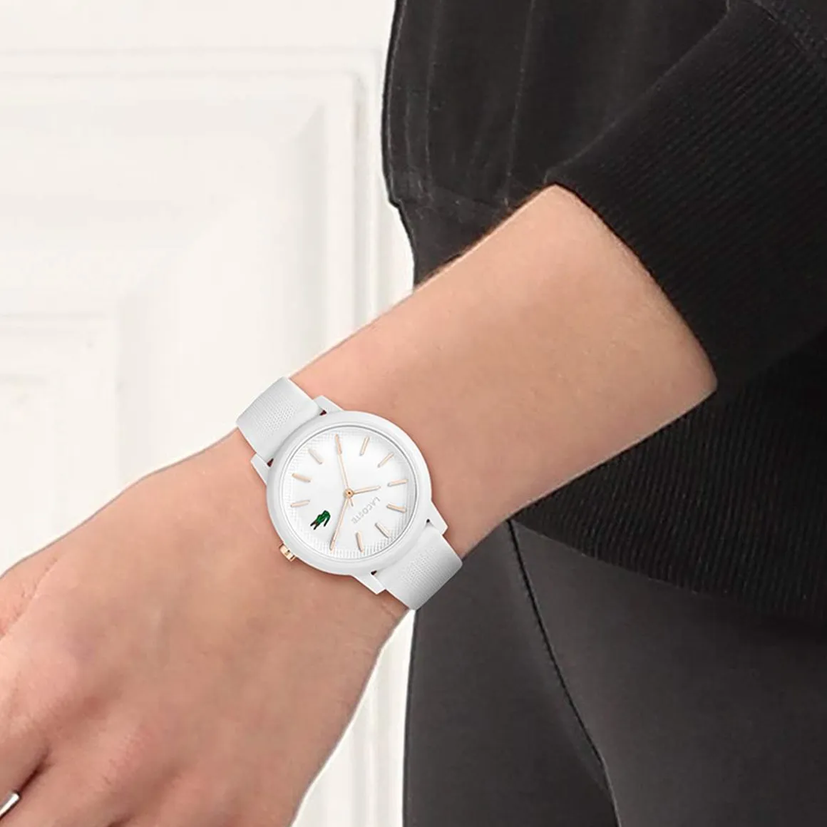Montre Lacoste 12.12 femme résine bracelet silicone blanc