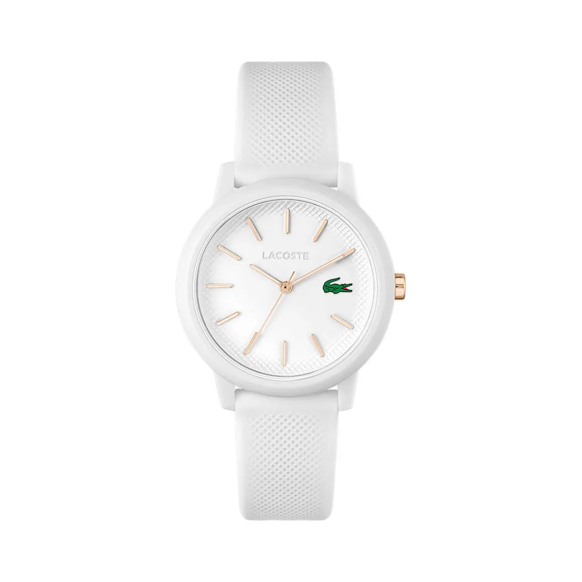 Montre Lacoste 12.12 femme résine bracelet silicone blanc