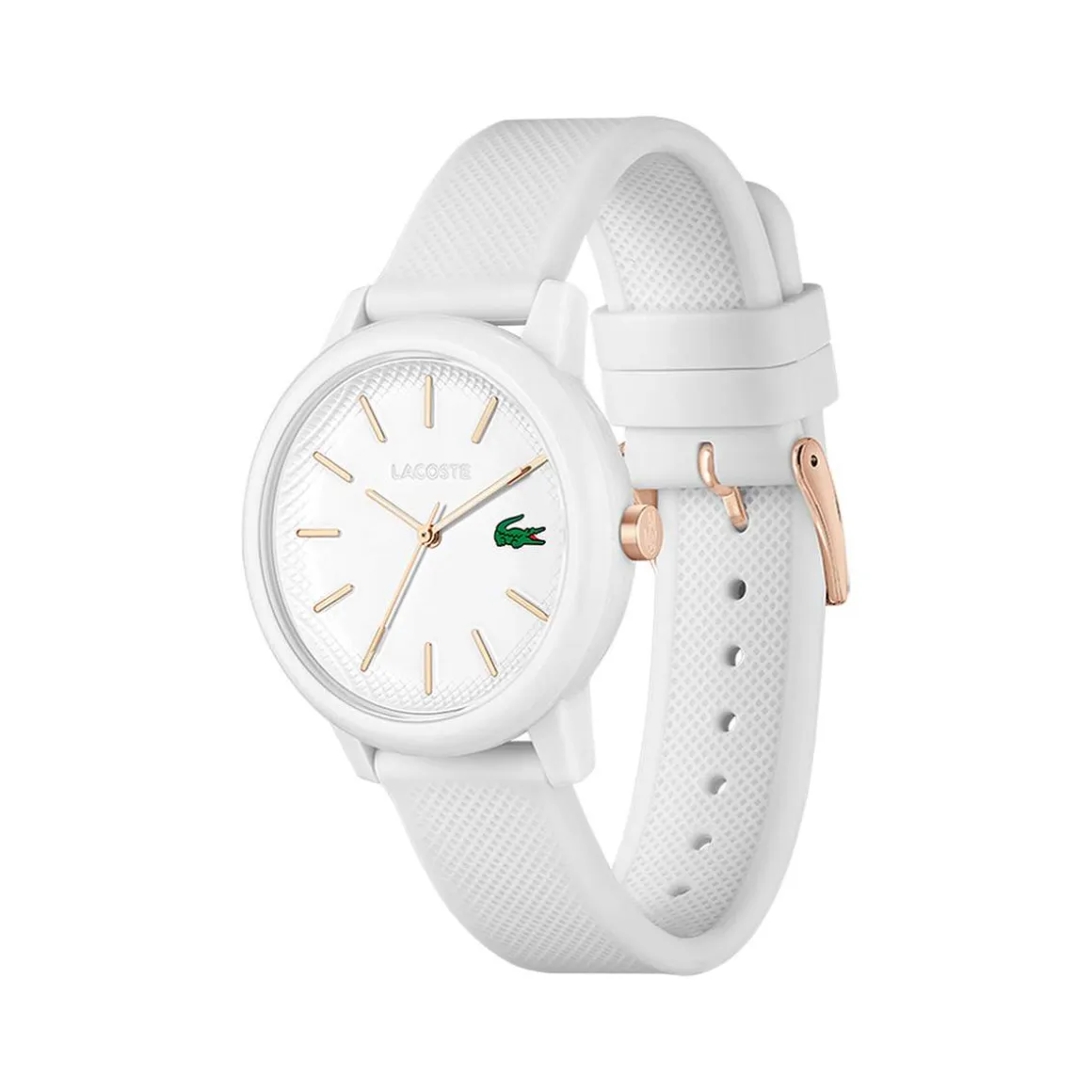 Montre Lacoste 12.12 femme résine bracelet silicone blanc