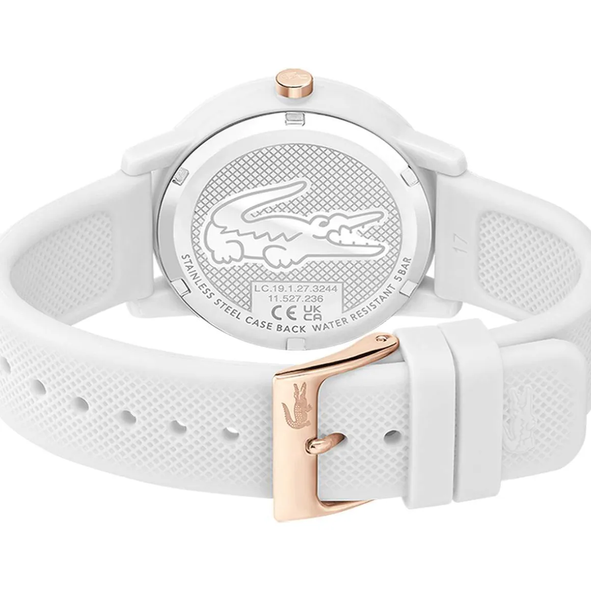 Montre Lacoste 12.12 femme résine bracelet silicone blanc