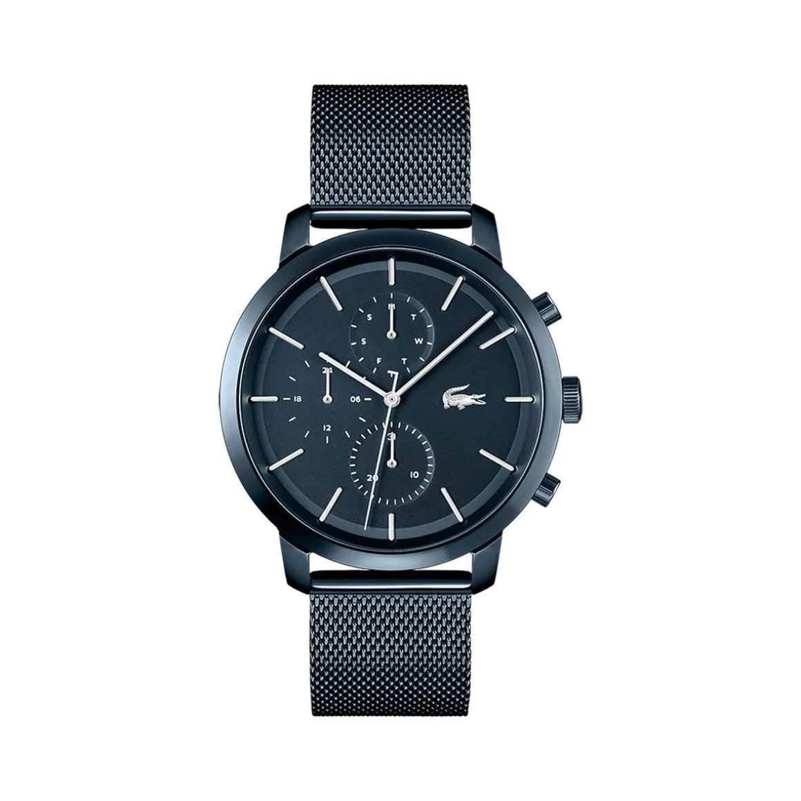 Montre Lacoste homme acier bleu maile milanaise