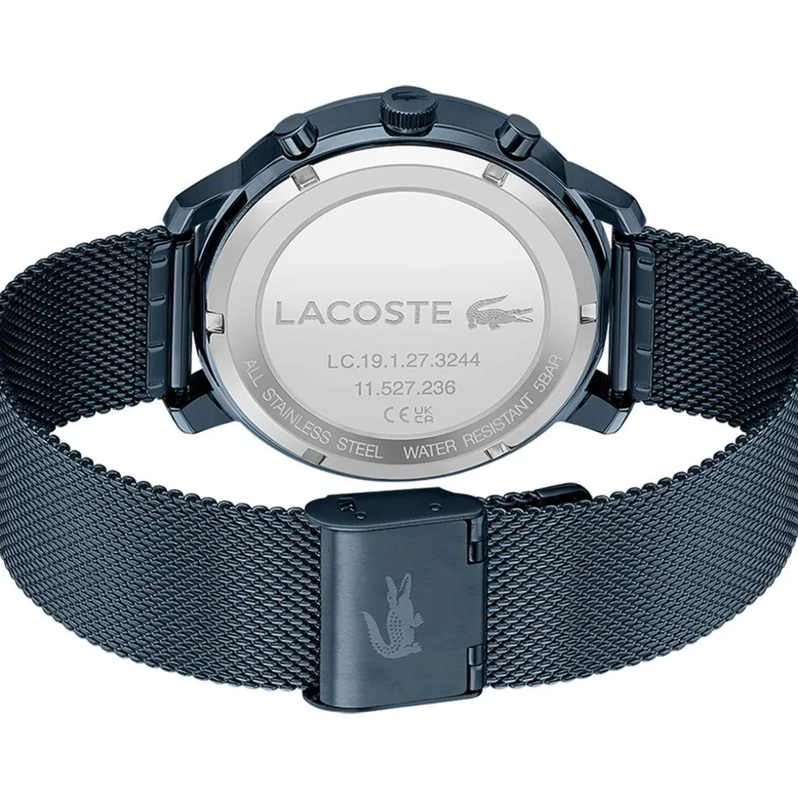 Montre Lacoste homme acier bleu maile milanaise