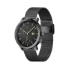 Montre Lacoste homme  acier noir maille milanaise