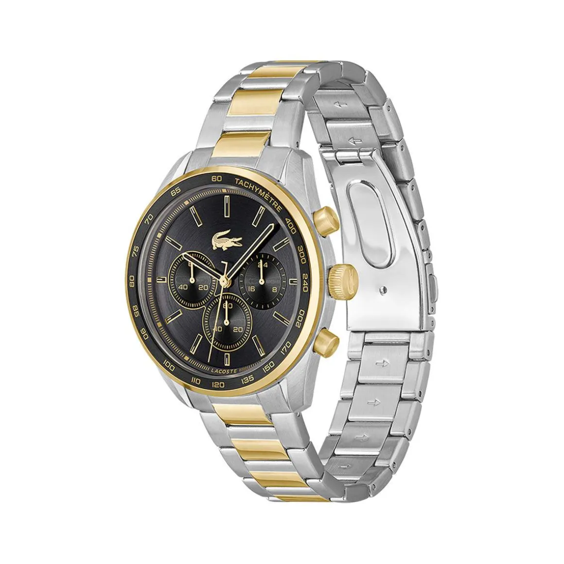 Montre LACOSTE homme bracelet acier inoxydable doré jaune