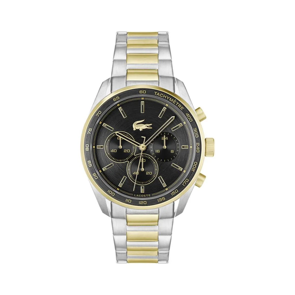 Montre LACOSTE homme bracelet acier inoxydable doré jaune