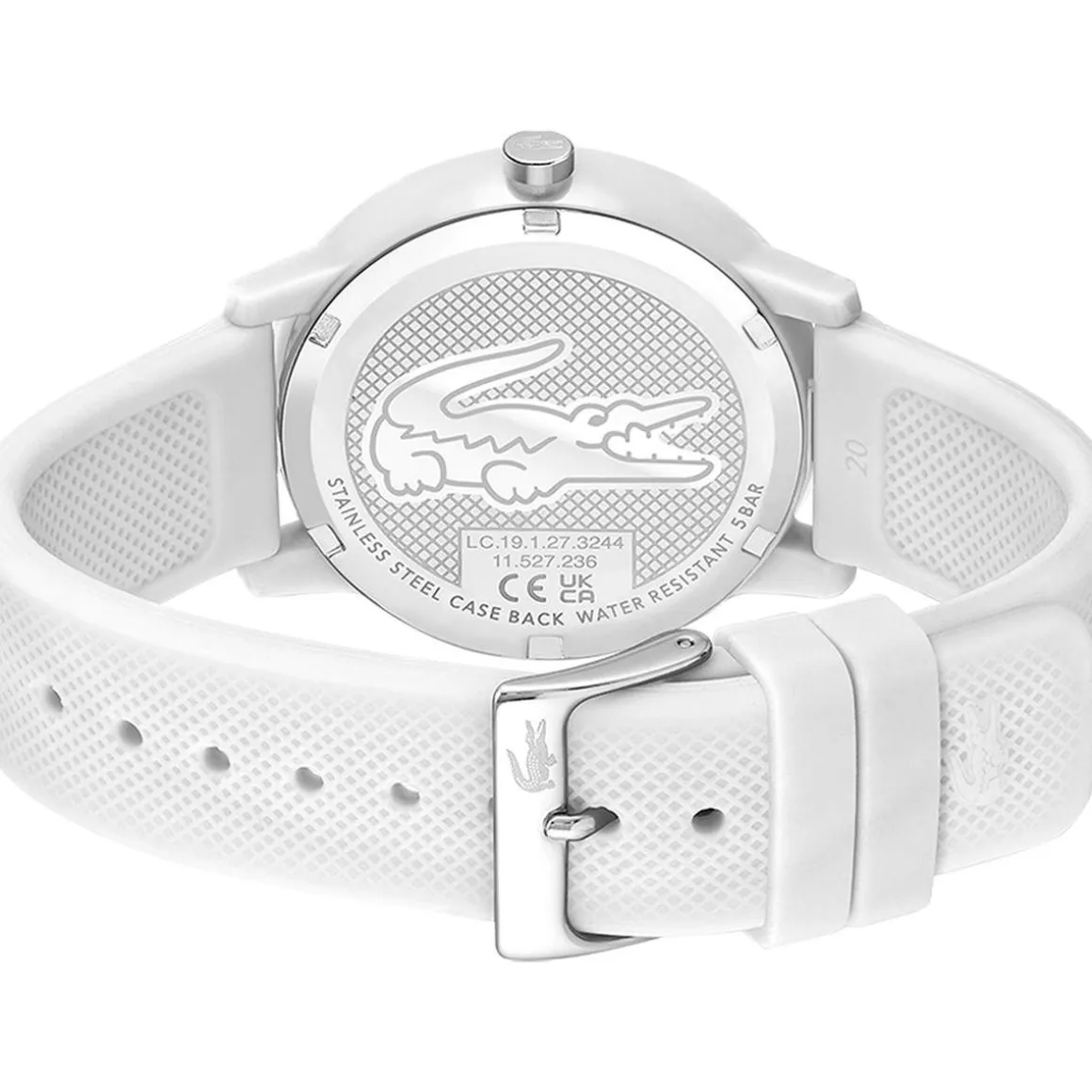Montre Lacoste.12.12. homme résine bracelet silicone blanc