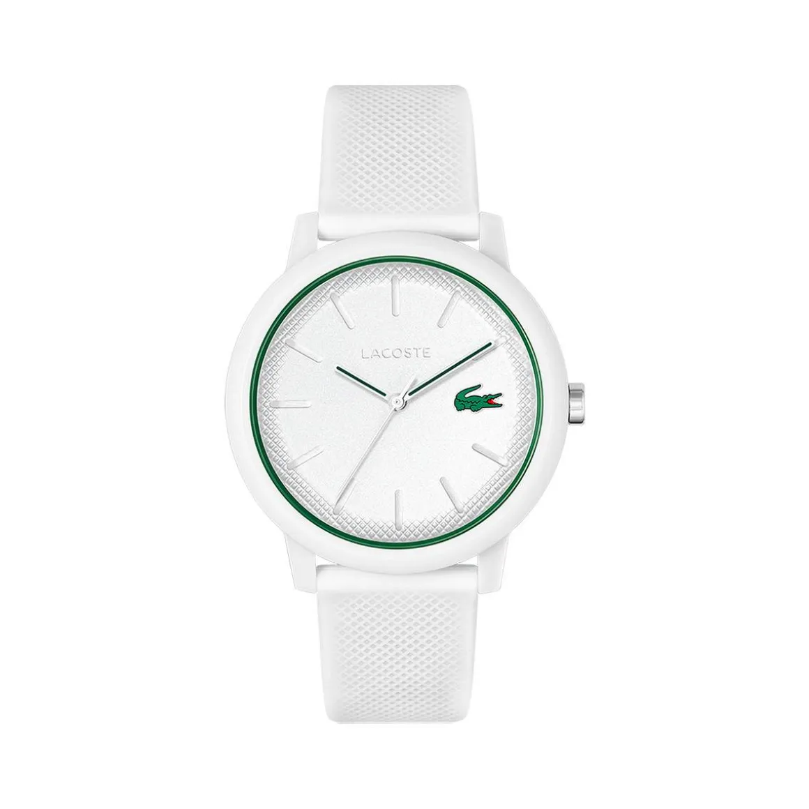 Montre Lacoste.12.12. homme résine bracelet silicone blanc
