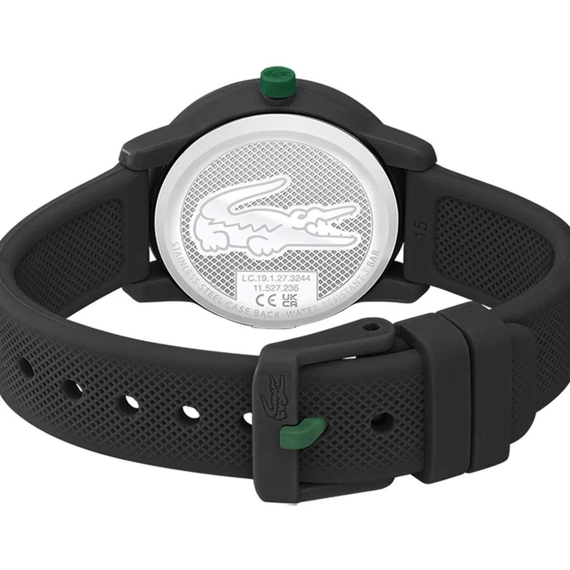 Montre LACOSTE 12.12 Kids enfant résine bracelet silicone noir