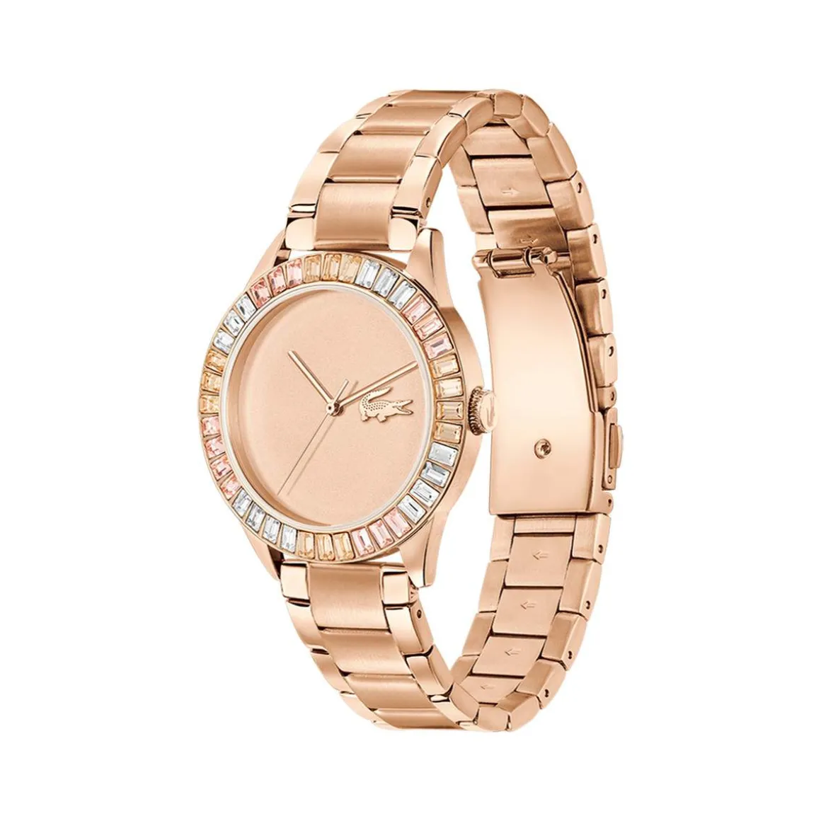Montre LACOSTE Ladycroc femme bracelet acier doré jaune