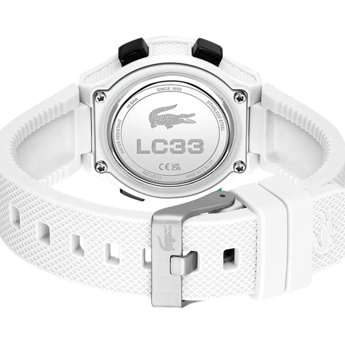 Montre LACOSTE lc33 enfant bracelet silicone blanc