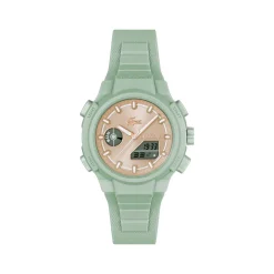 Montre LACOSTE lc33 femme vert cadran beige bracelet silicone