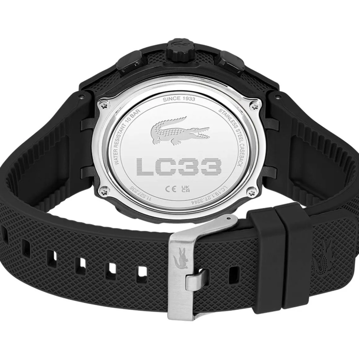 Montre LACOSTE lc33 homme bracelet silicone noir