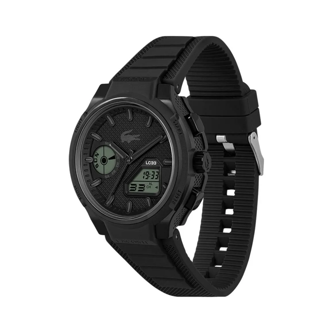 Montre LACOSTE lc33 homme bracelet silicone noir