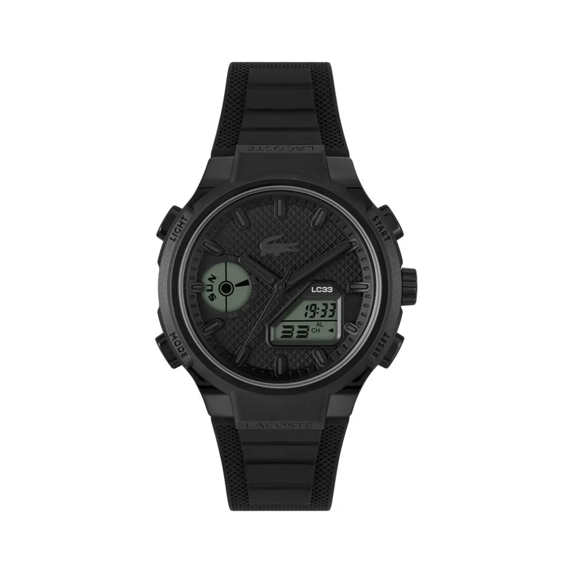 Montre LACOSTE lc33 homme bracelet silicone noir