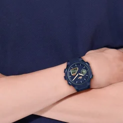 Montre LACOSTE lc33 homme bracelet silicone bleu