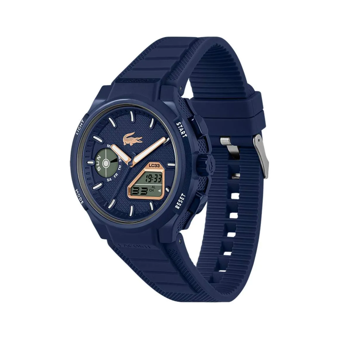 Montre LACOSTE lc33 homme bracelet silicone bleu